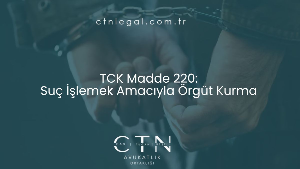 TCK Madde 220: Suç İşlemek Amacıyla Örgüt Kurma