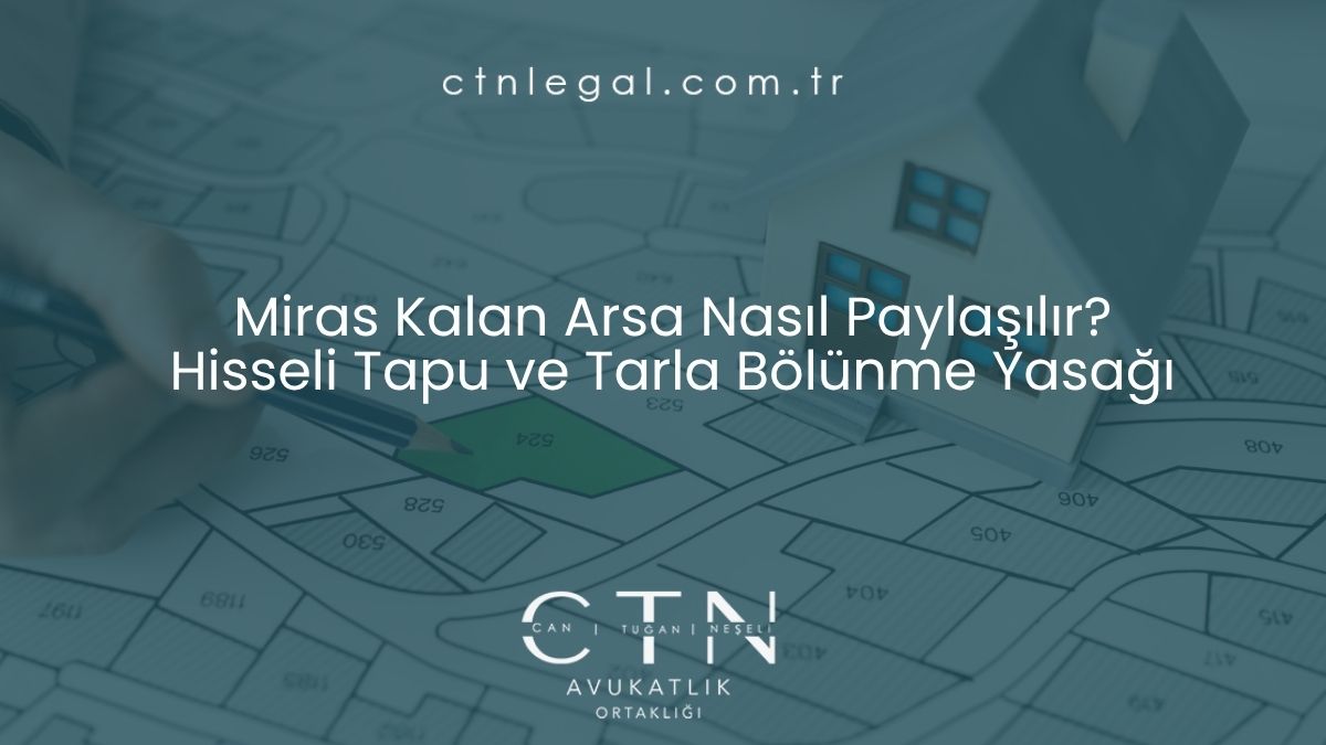 Miras Kalan Arsa Nasıl Paylaşılır? Hisseli Tapu ve Tarla Bölünme Yasağı